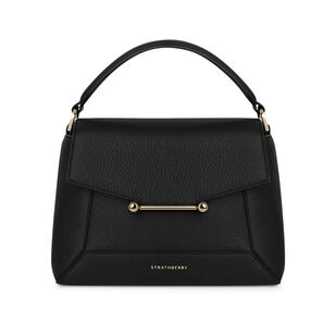 Mosaic Grain Leather Top Handle Bag