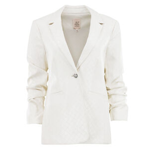 Khloe Quilted Vegan Leather Blazer