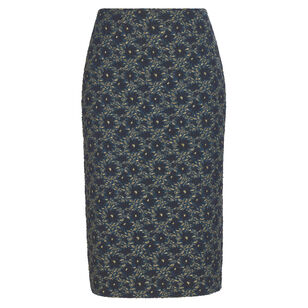 Carlaw Floral-Jacquard Midi Skirt