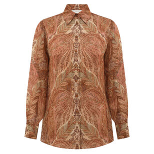 Hypnotic Long Sleeve Satin Shirt