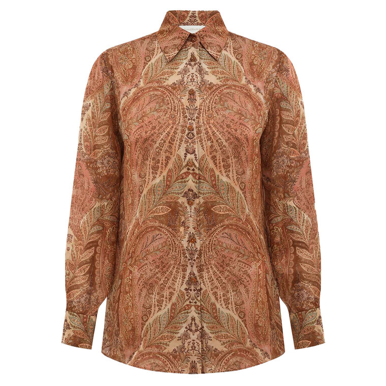 Hypnotic Long Sleeve Satin Shirt image number null