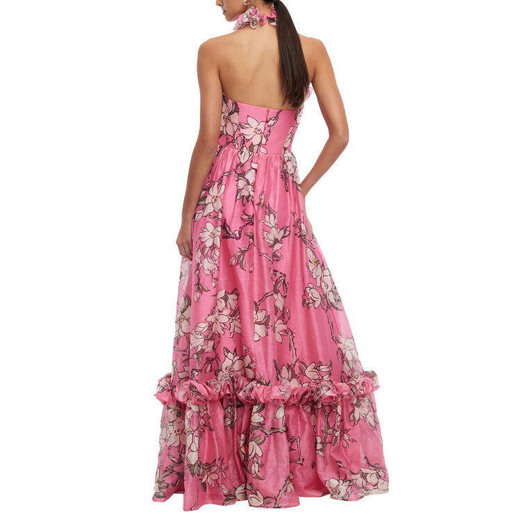 Isabelle Ruffled Halterneck Maxi Dress image number null
