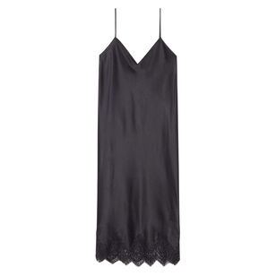 Seve Sleeveless Lace-Trim Midi Slip Dress