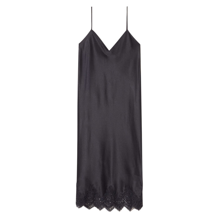 Seve Sleeveless Lace-Trim Midi Slip Dress image number null