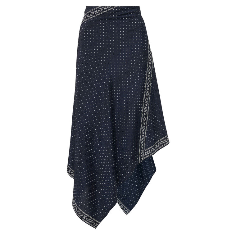 Hartley Asymmetrical Polka Dot Skirt image number null