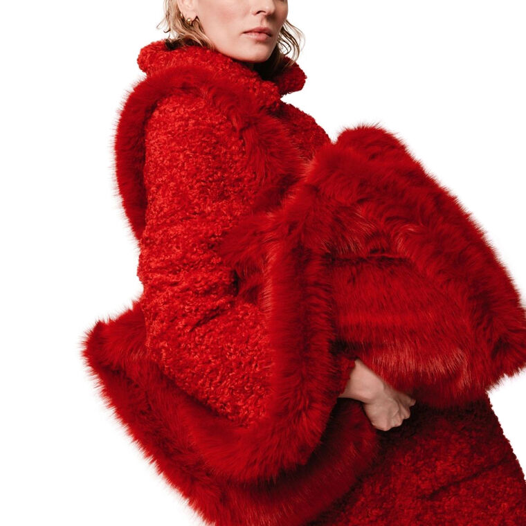 Oversized Faux Fur Tote image number null