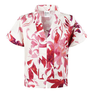 Suki Kyoto Floral Popover Top