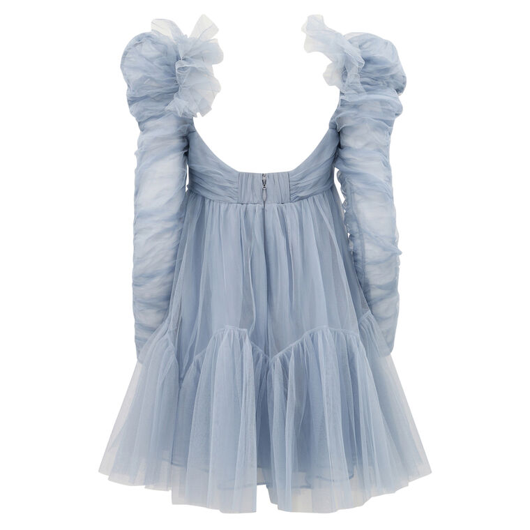Tulle Ruched Mini Dress image number null