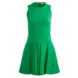 Adley Sleeveless Crew Neck Drop Waist Mini Dress