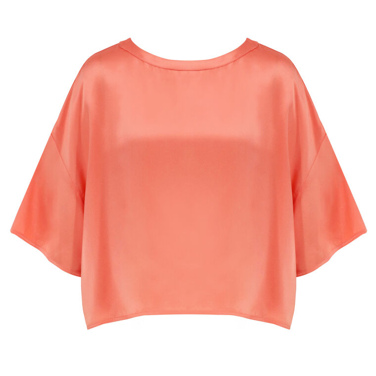 Daria Silk Crewneck Top image number null