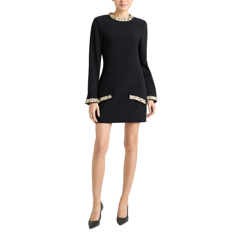 Adi Flower Dots Long Sleeve Mini Dress image number null