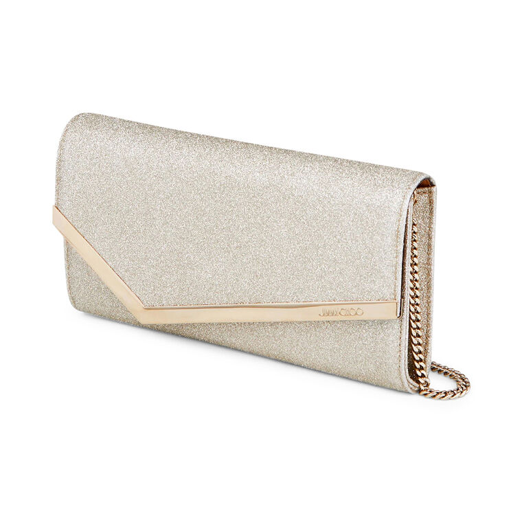 Dusty Glitter Leather Clutch image number null