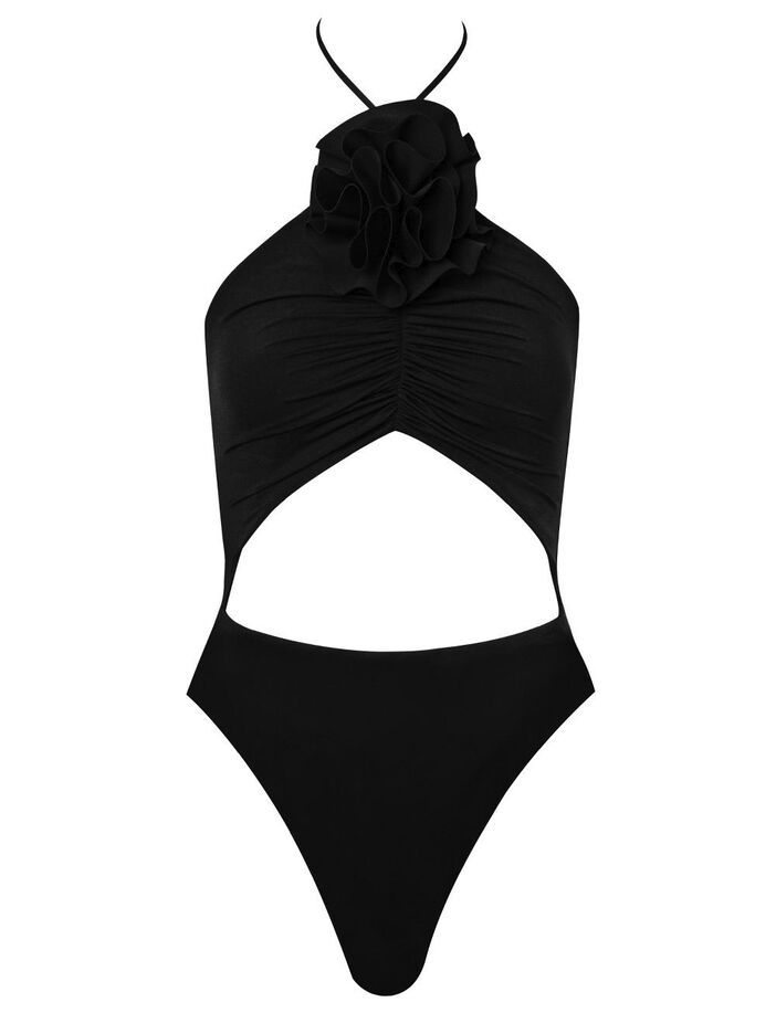 Mariluz Halter Neck Cutout Bat image number null