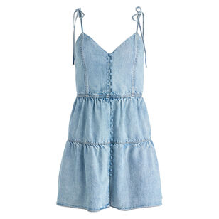 Shanti Sleeveless Button Front Denim Mini Dress