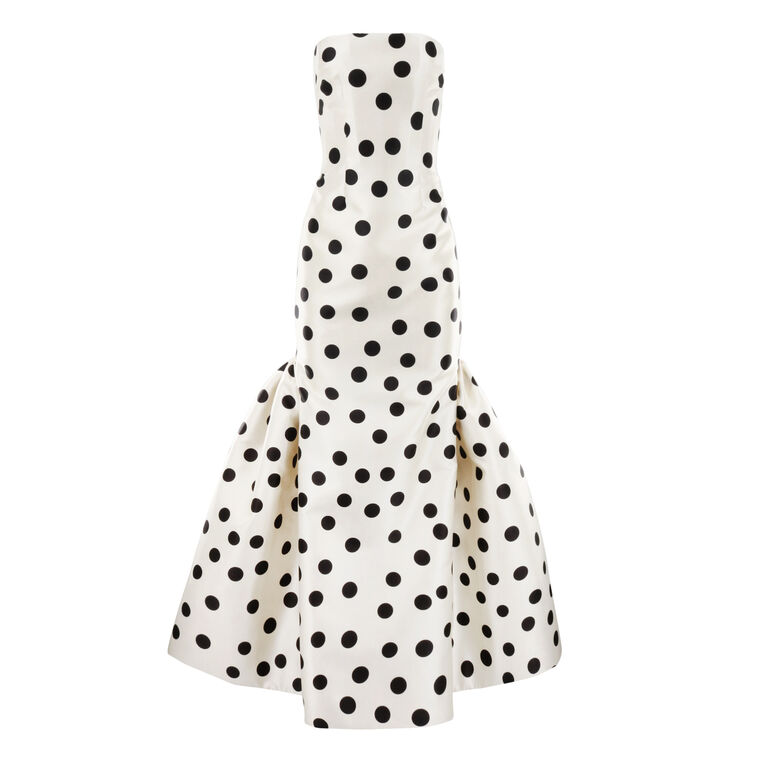 Strapless Volant Bustle Gown image number null