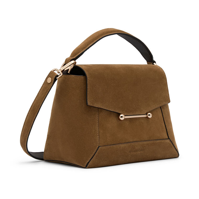 Mosaic Suede Top Handle Bag image number null