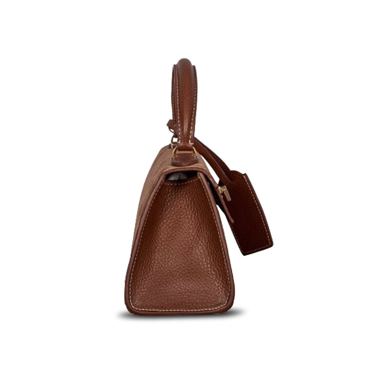 Rose East West Suede Top Handle Bag image number null