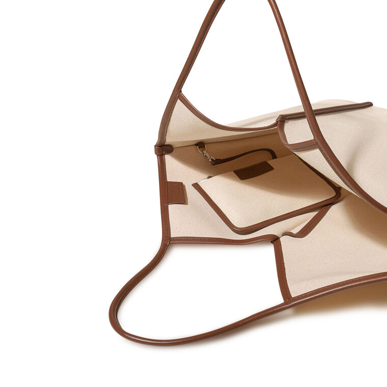 Calella Leather-Trimmed Tote Bag image number null
