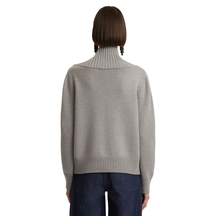 Shattered Glass Embroidered Mockneck Sweater image number null