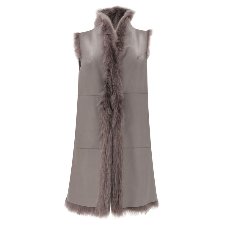 Adele Reversible Long Vest image number null