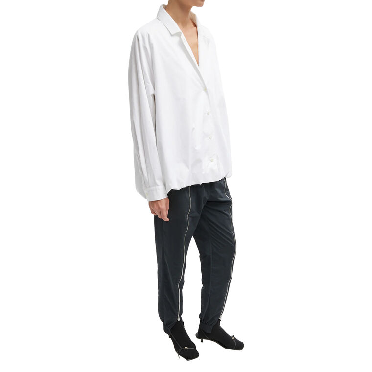 Eco Poplin Bubble Hem Shirt Jacket image number null