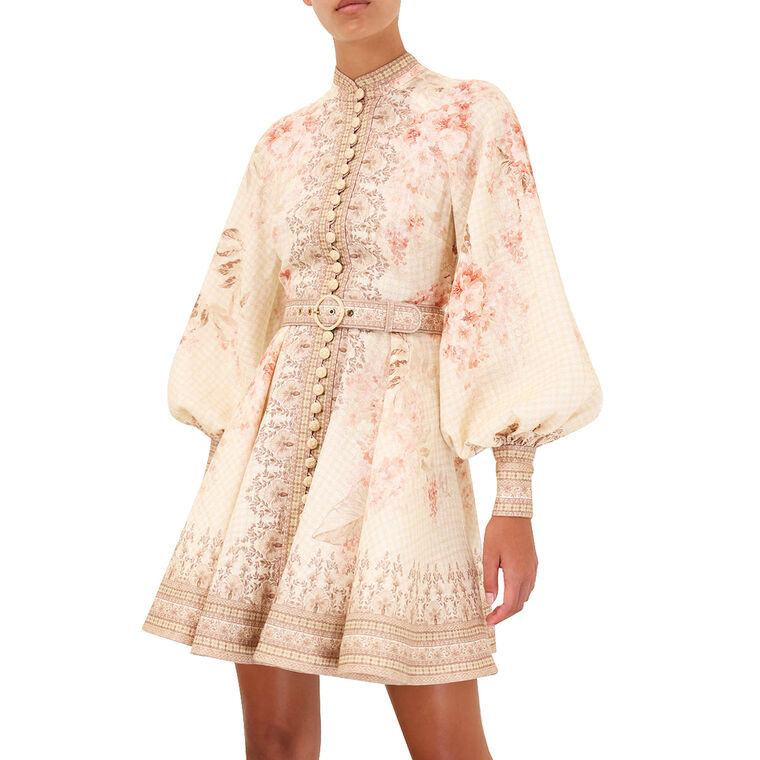 Illuminate Buttoned Linen Mini Dress image number null