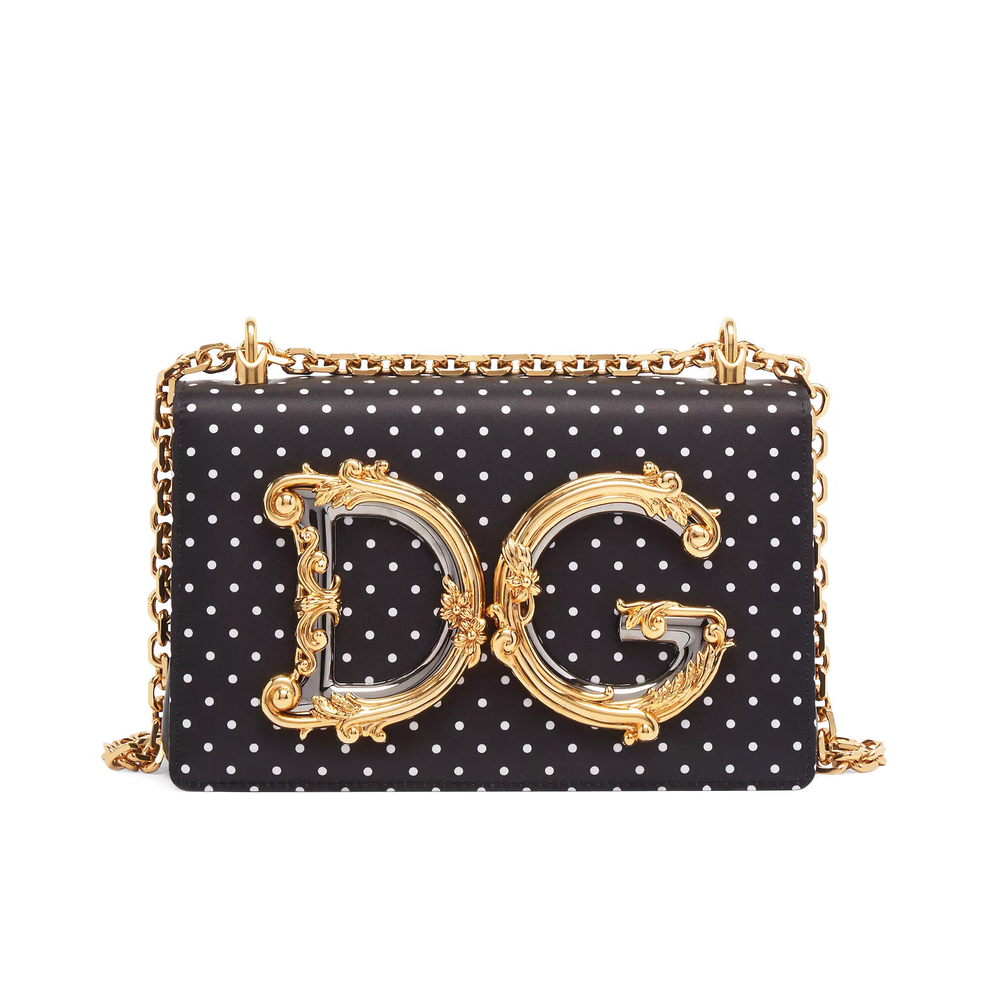 DG Girl Polka Dot Leather Crossbody Bag