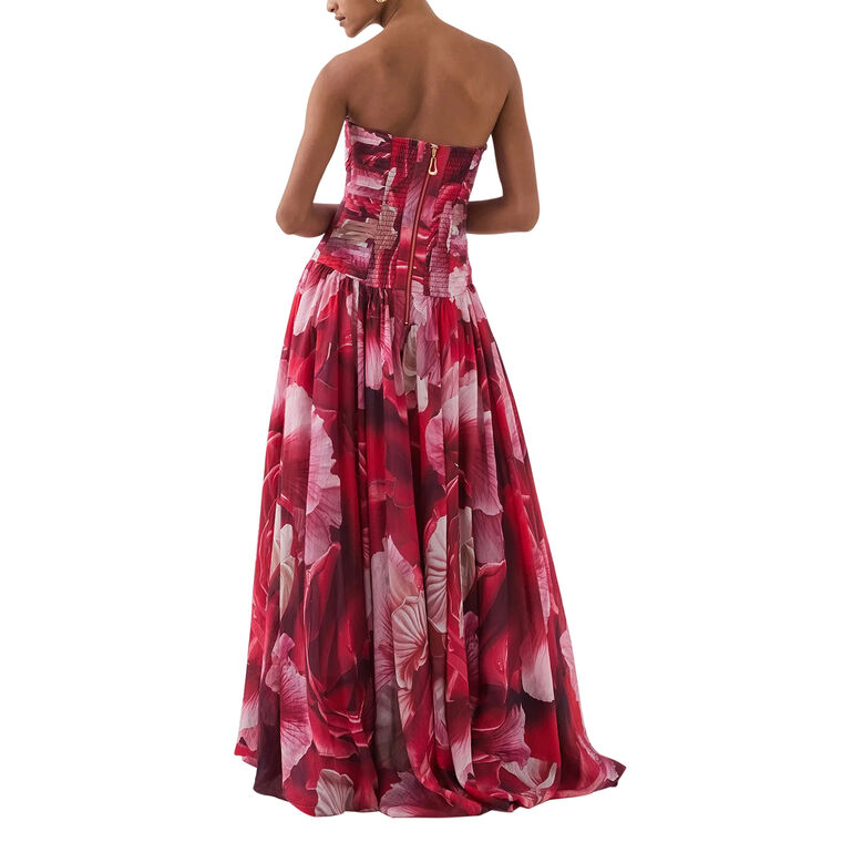 Flora Strapeless Bubble Hem Gown image number null