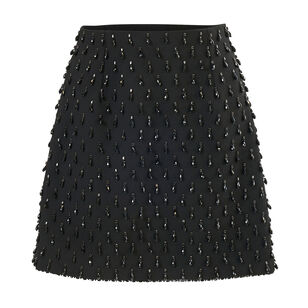 Crystal-Embroidered Mini Skirt