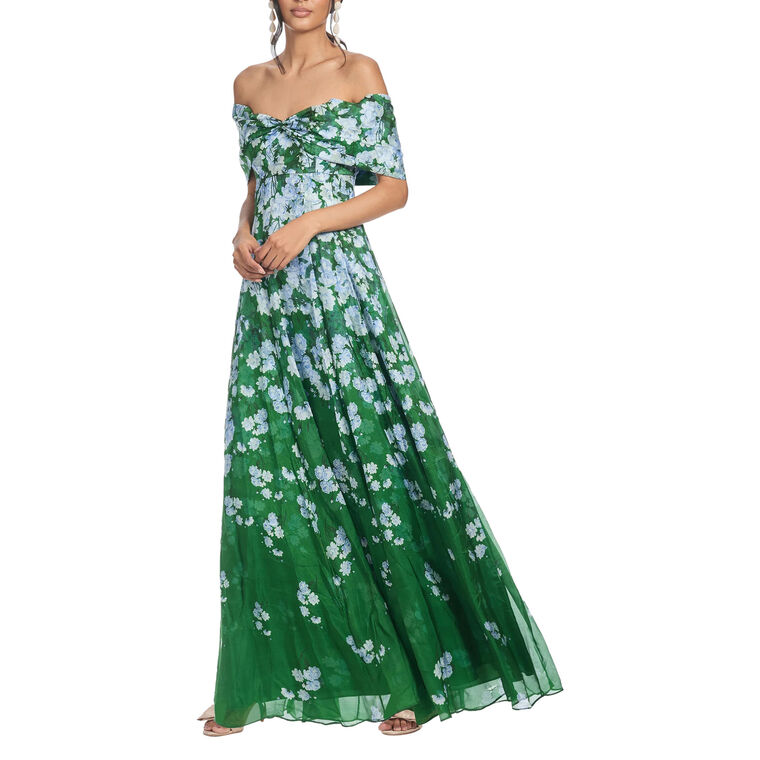 Kennedy Off-The-Shoulder Floral Gown image number null