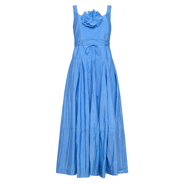 Joisian Sleeveless Flower Detail Midi Dress image number null