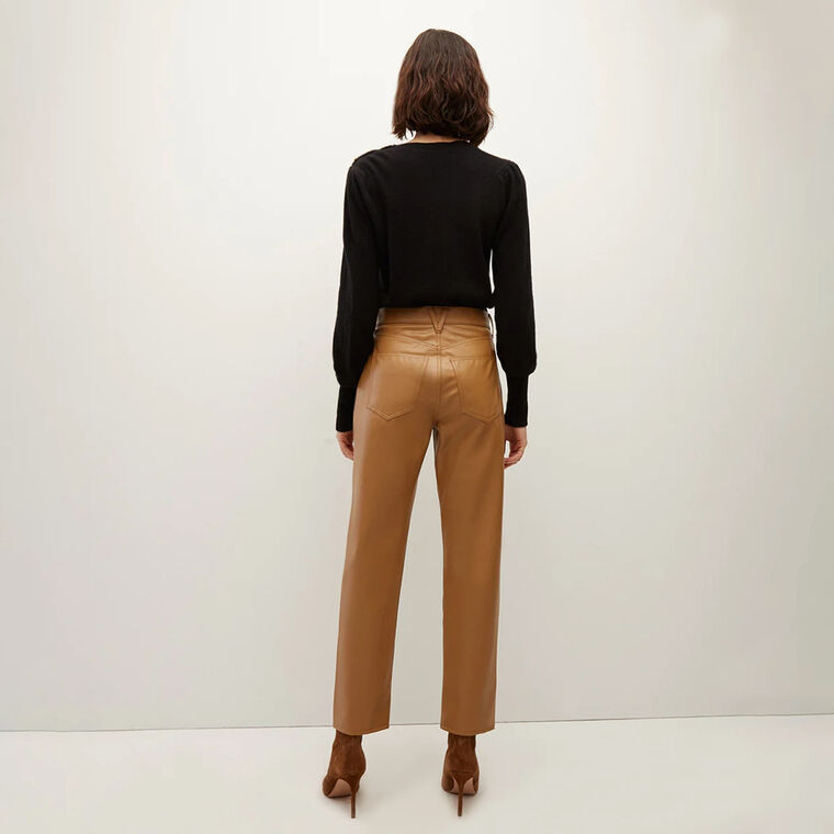 Joey Vegan Leather Straight Leg Pant image number null
