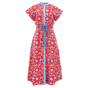 Cap Sleeve Midi Shirt Dress