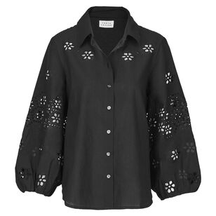 Marina Long Sleeve Cotton Poplin Top