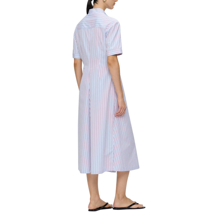 Noor Short Sleeve Button Down Midi Dress image number null