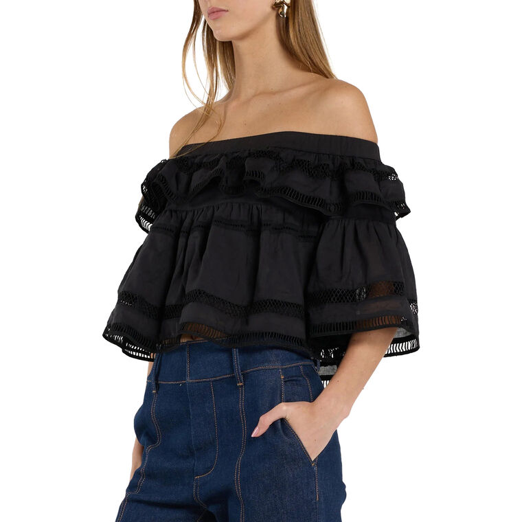 Angela Off-The-Shoulder Ruffle Top image number null