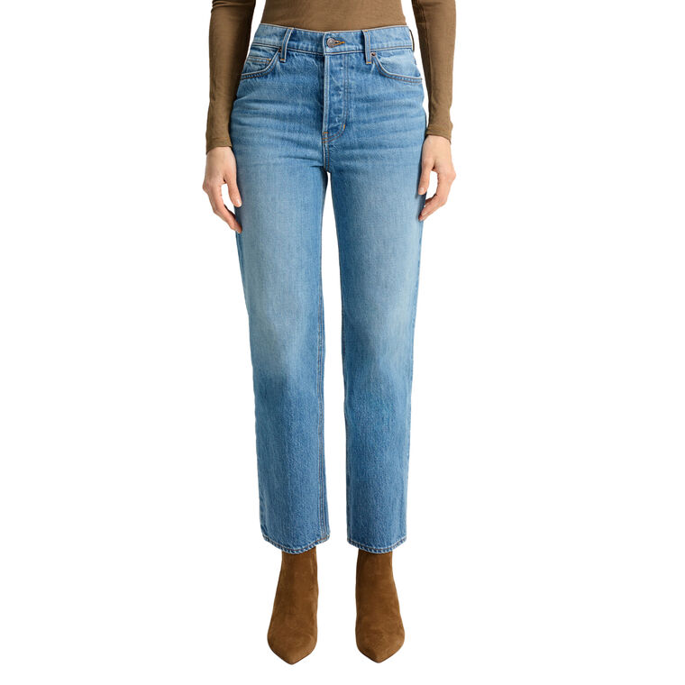 Leah Mid Rise Straight Leg Jean image number null