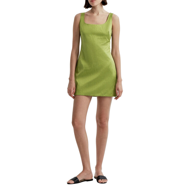 Faye Sleeveless Satin Mini Dress image number null