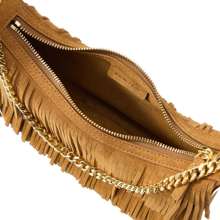 Small Suede Fringe Fortune Shoulder Bag image number null