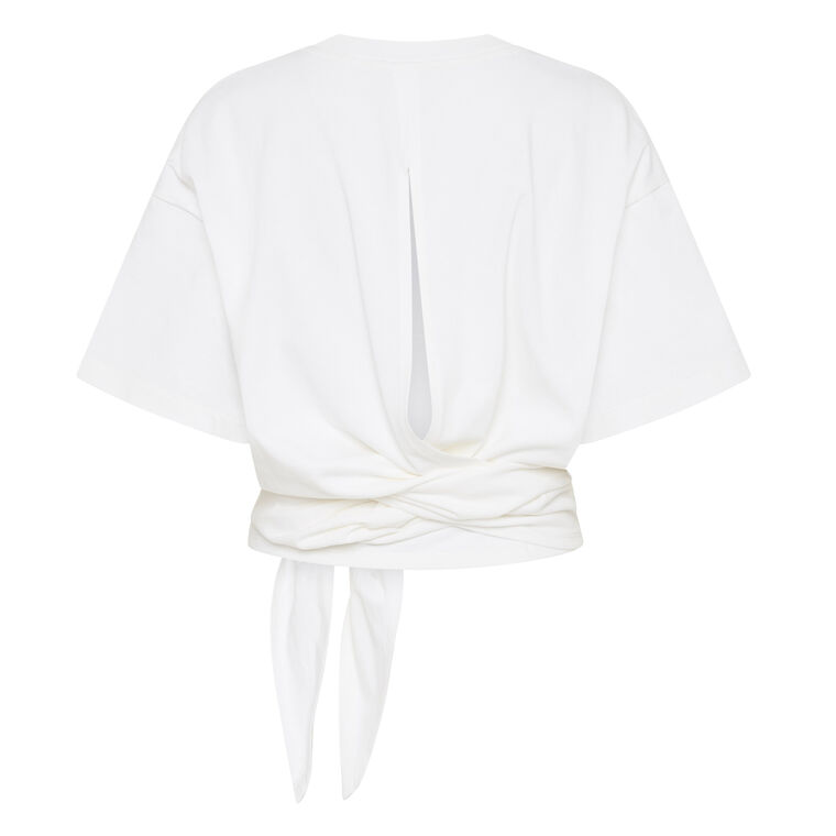 Cotton Jersey Split Back Tee image number null