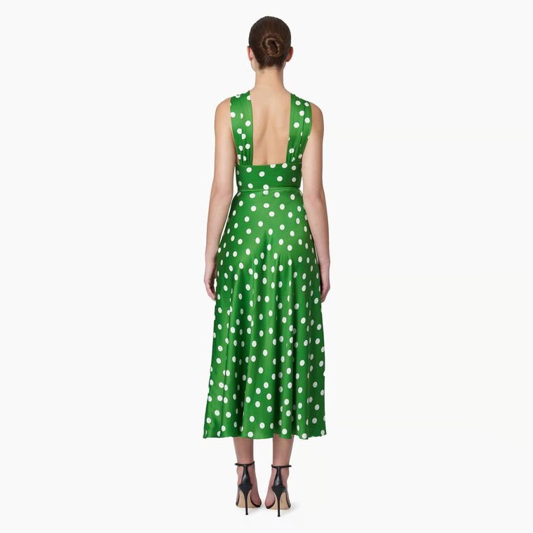 Twisted Halter Neck Tea Length Dress image number null
