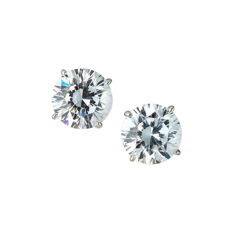 Round Brilliant Stud Earrings image number null