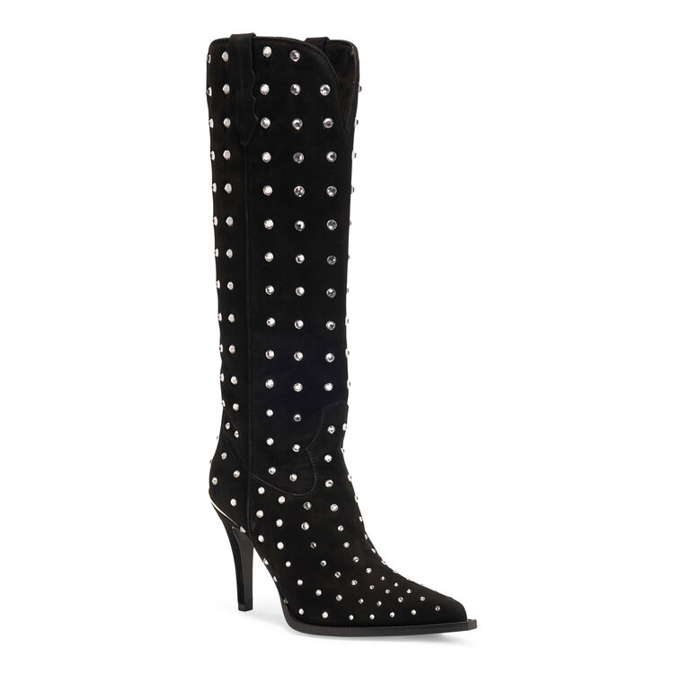 Dublin 95mm Suede Ankle Boot With Crystals image number null