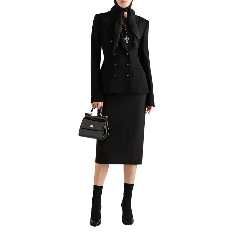 Double Crepe Midi Skirt image number null