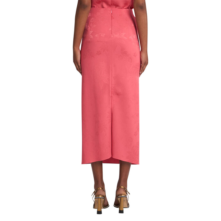 Draped Jacquard Midi Skirt image number null