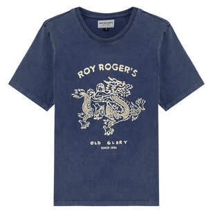 Old Glory T-Shirt With Baby Dragon Print