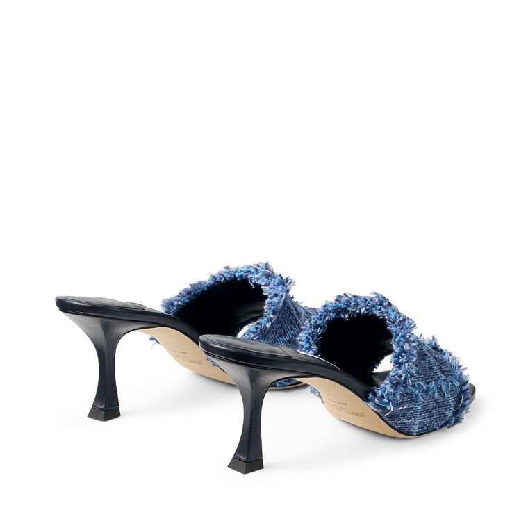 Alexia 70mm Flecked Denim Crossshatch Sandals image number null
