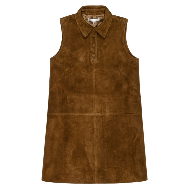 The Suede City Sleeveless Shift Dress image number null