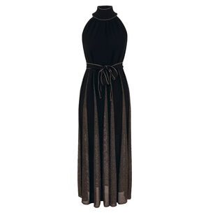 Valiant Metallic Halter Dress