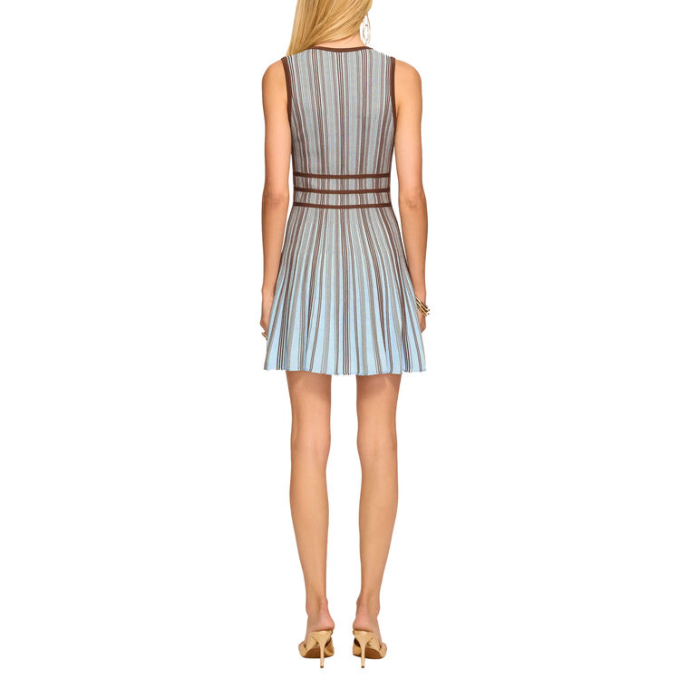 Aria Sleeveless V-Neck Ribbed Knit Mini Dress image number null